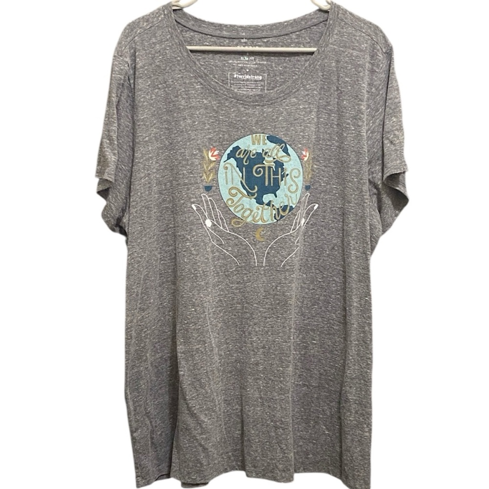 Torrid Charcoal Blue Earth Tee